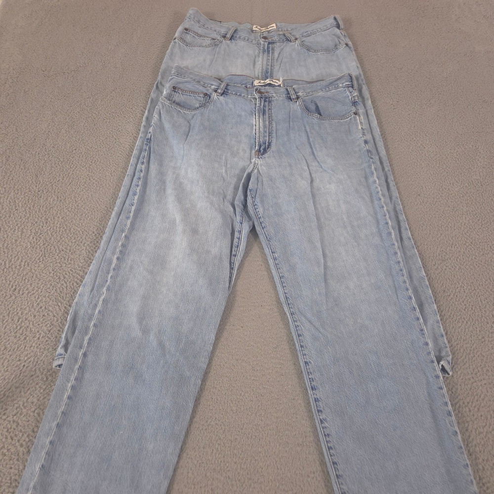 VINTAGE LOT OF 2 Tommy Bahama Jeans Mens 38x30 Indigo Palms Relax Straight 90s